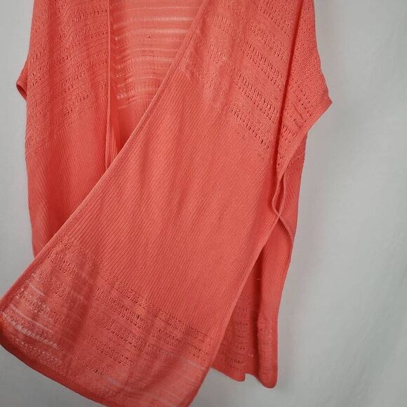 CJ Banks X/1x Plus  Pink Open Front Cardigan - Picture 2 of 9